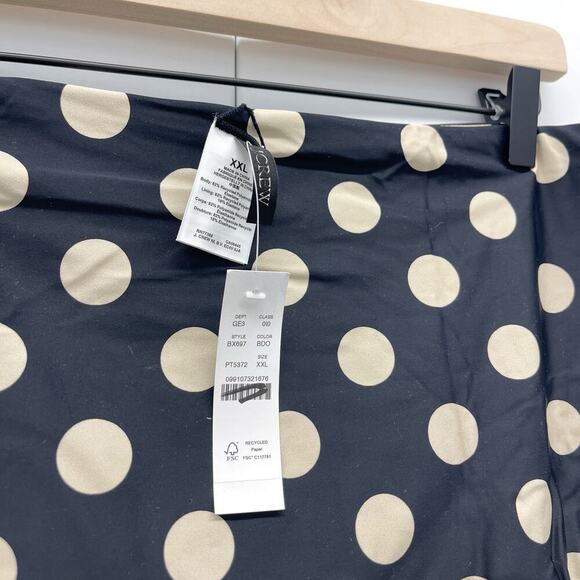 J.Crew High Rise Full Coverage Bikini Bottom Reversible Dot Stripe Print XXL NWT - Picture 7 of 9